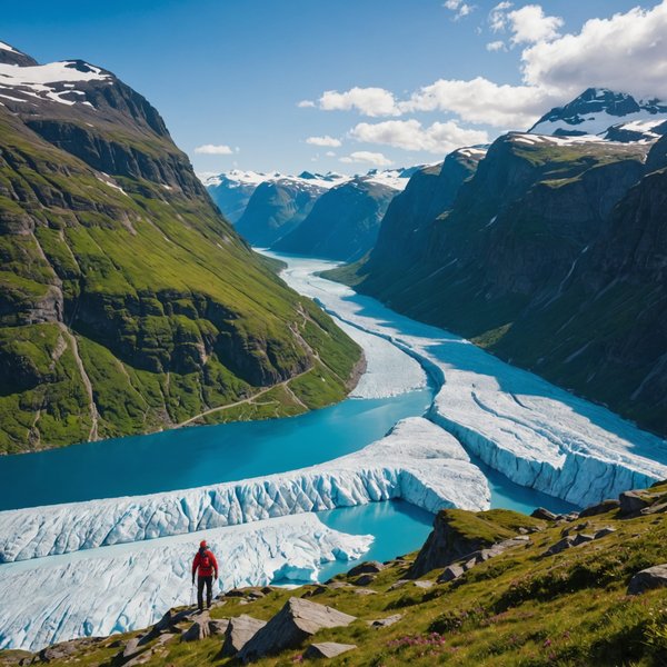 Quelle croisière propose des randonnées pour découvrir les glaciers en Norvège?